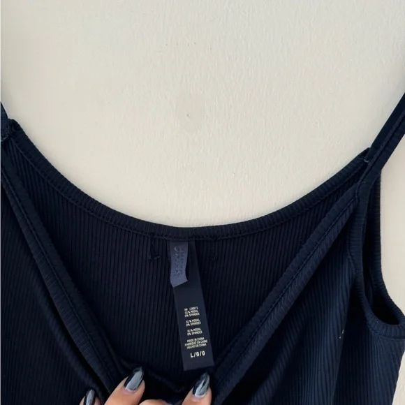 SKIMS Navy Lounge Sleeveless Maxi Dress L - Picture 8 of 9